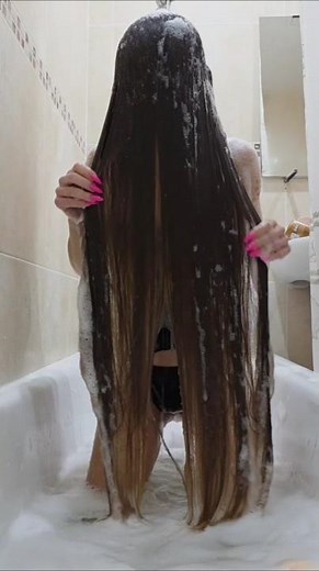 😱 Washing and Shampooing My GIANT Hair 🤪 New Long Hair Wash video ✨️ Very Long Hair care