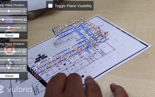 BIM结合AR增强现实，立体展示建筑信息。