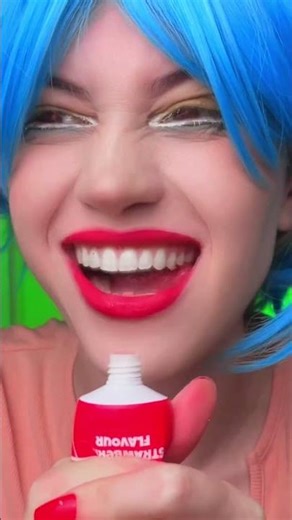 🍬 Edible Toothpaste That Tastes Surprisingly Good #shorts #snacks #funny