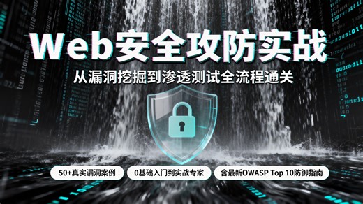 【全站最全】Web 安全零基础保姆级教程，耗时 300 小时整理，从原理到实战渗透，小白也能听懂的黑客攻防入门课！
