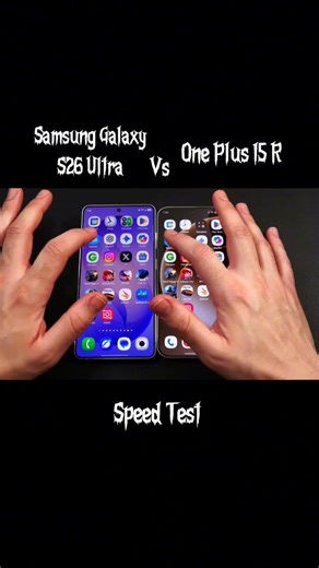 Samsung Galaxy S26 Ultra Vs One Plus 15 R Speed Test #edit #tech #smartphone