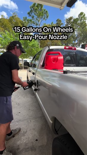 you’re still lifting 5-gallon cans back and forth, you’re doing it the hard way. This 15-gallon fuel caddy with wheels lets you roll your fuel exactly where you need it. The built-in nozzle gives you a smooth, controlled pour without the mess, and the large capacity means fewer refill trips. Perfect for RV life, generators, boats, mowers, and shop use. Makes fuel days way easier and way cleaner. tiktokshop, tiktokshopfinds, fuelcaddy, gascaddy, garageupgrade, rvlife, generatorprep, lawncaretools