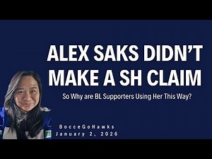 Alex Saks Didn't Make a SH Claim. So Why Are BL Supporters Using Her This Way?