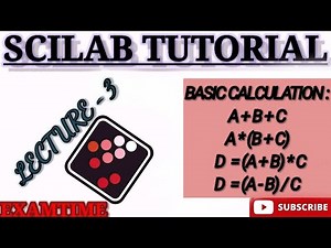 BASIC CALCULATION IN SCILAB || SOME MATHEMATICAL EQUATIONS SOLVE (Part - 1 )