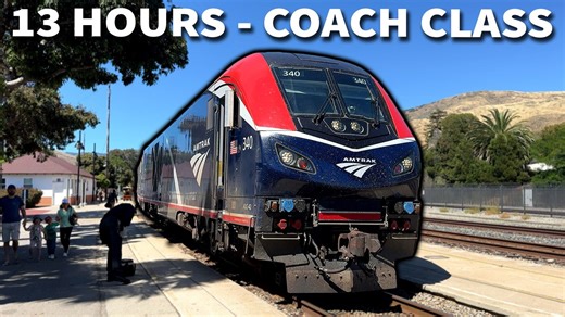 13 hours in coach! Amtrak Coast Starlight to LA