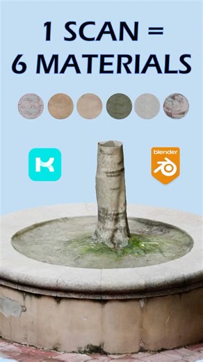 How To Turn 1 3D Scan Into A Material Pack #3dscanning #b3d #photogrammetry #blender