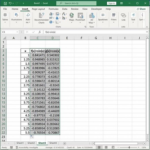 How to Graph Trigonometric Functions in Excel? ✨ ⚡️#shorts