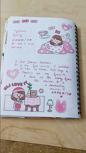 Cute stickers journal ASMR #journalwithme #journal #scrapbooking