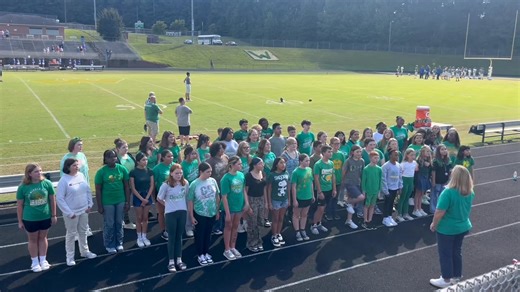 🎶🇺🇸 Dragon Pride was on full display Wednesday night as our Tyro Middle School chorus classes opened the first home football game with a beautiful performance of the National Anthem! Their voices set the perfect tone for a night of teamwork, school spirit, and community. We are so proud of our students for representing Tyro with excellence both on and off the field. 💚💛 Way to go, Dragons! 🐉🎤 #DragonCountry #makeeverymoveexcellent | Tyro Middle School