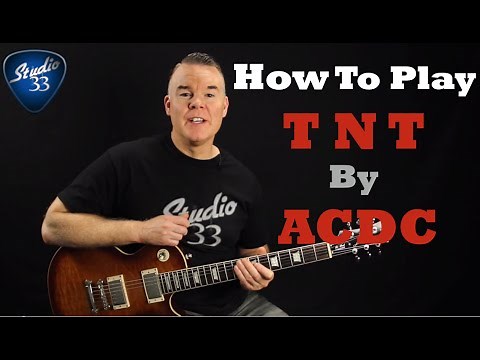 How to play TNT by ACDC on guitar - Easy beginner guitar song