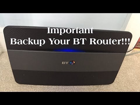 BT Smart Hub - Backing up/Restoring Router