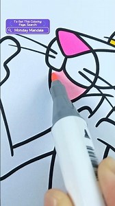 PANTHER...🤔🤔 #riddles #coloring #satisfyingvideo #pinkpanthercartoon #pinkpanther #panther #cartoon