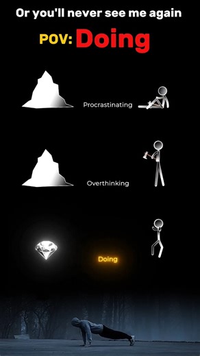 Procrastinating vs Overthinking vs Doing | Choose Action 🔥 #Procrastinating #Overthinking #Shorts