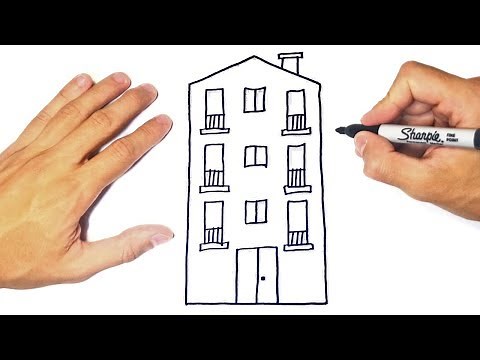 How to draw a Building Step by Step | Building Drawing Lesson