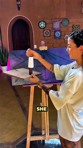 You Won’t Believe This Nail & Thread Painting! #Shorts