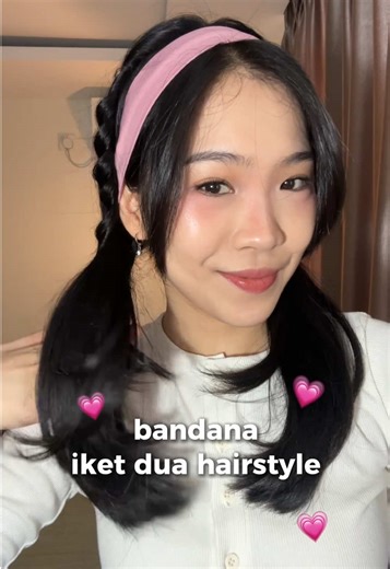 Tutorial Kuncir Rambut dengan Bandana Lucu dan Simpel