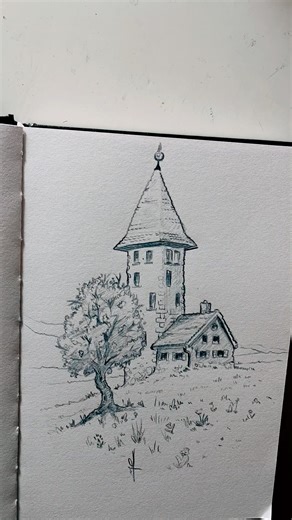 Sketching durinng day dreaming #pencilart #quicksketch #sketch #sketching #architecture #sketchbook