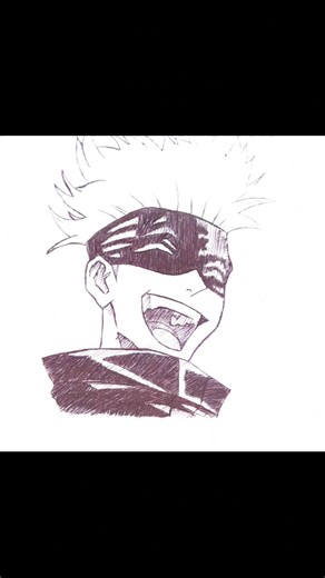 Draw of gojo satoru Anime #anime #aura #gojo #gojosatoru #drawing#art #engagement#viralvideo #funny