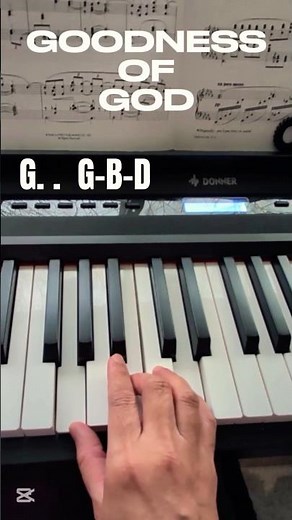 GOODNESS OF GOD - EASY PIANO CHORDS #worshipmusic