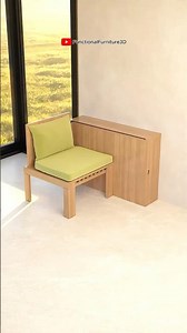 Modular Furniture That Becomes Two Seats and a Table #spacesaving