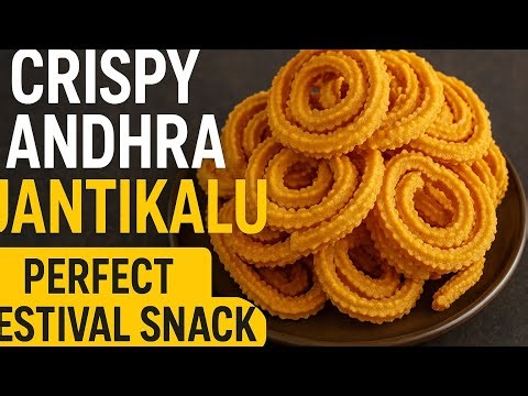 Crispy Andhra Jantikalu Recipe | Traditional Murukku Snack | Kura Karam Cookhouse