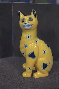 Émile Gallé Faience Cat, ca. 1890