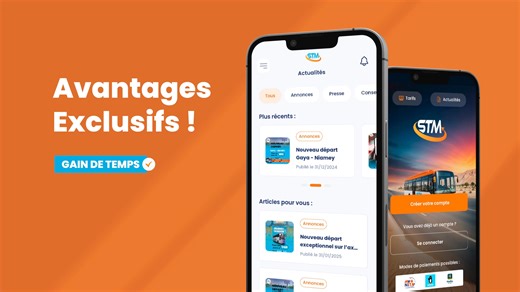 DÉCOUVREZ STM CONNECT EN VIDÉO ! 🎥 Notre toute application mobile est là pour révolutionner votre expérience avec STM ! Que vous soyez un voyageur régulier ou un expéditeur fidèle, STM CONNECT vous facilite la vie : ✅ Réservation de billets depuis chez vous ✅ Suivi de vos colis en temps réel ✅ Infos en direct sur nos départs ✅ Et bien plus encore… dans votre poche ! Regardez le spot 📱✨, téléchargez l’appli, testez-la… et dites-nous ce que vous en pensez ! Parce qu’à la STM, l’innovation voyage