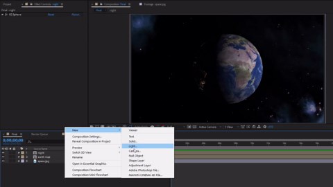 Tutorial - How to make Realistic Earth in Space no third party plugins in After Effects - 37