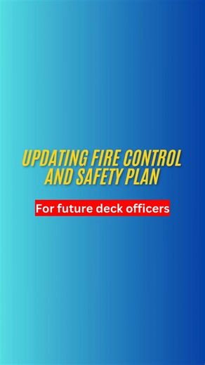 🟥SUBJECT: UPDATING FIRE CONTROL AND SAFETY PLAN For future deck officers. When updating the Fire Control & Safety Plan, the crew must first report the changes to the company, which will then coordinate with the classification society or flag administration for approval. Since this plan is a statutory document under SOLAS, any modifications made onboard cannot be considered official until the updated plan has been reviewed and approved by the administration or its recognized organization. | Onli
