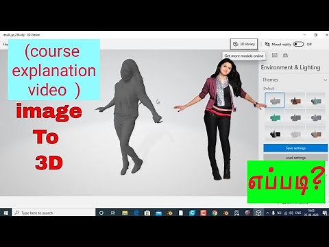 2d image to 3d model (course explanation video ) - 3D PRINTING TAMIL