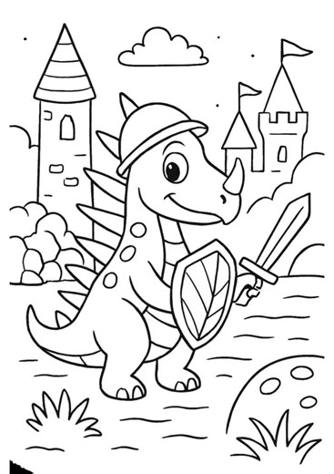 Dinosaur Coloring Pages for Kids: 80 Unique Designs (PDF Download) - Etsy