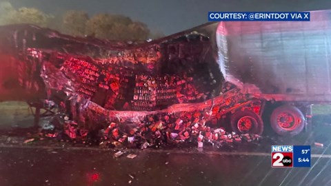 Truck fire slows traffic on I-24 in South Nashville
