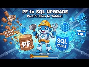Modernize RPG400 to RPG ILE FREE and PF to SQL - 5 - Upgrade Physical Files to SQL Tables