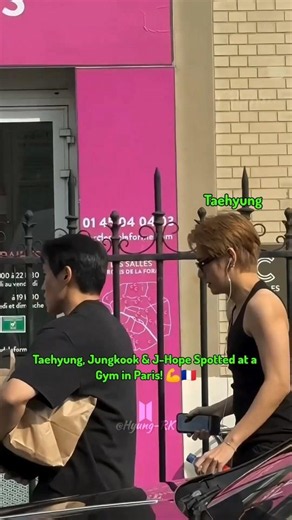 Taehyung, Jungkook & J-Hope Spotted at a Gym in Paris💪🇫🇷
