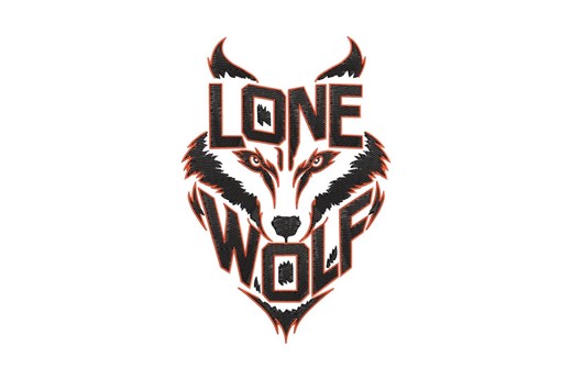 Lone Wolf Machine Embroidery Design, Fierce Wolf Head Logo Pattern, Instant Download - Etsy