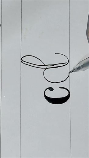 👉How to drawing in English alphabet upright cursive small letter's"cd"♥️