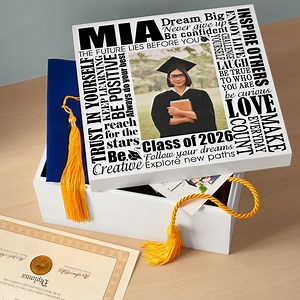 Personalized Keepsake Box- for Graduation - Class of 2026 - Graduate Memento Box - Available in 7 Colors - Etsy