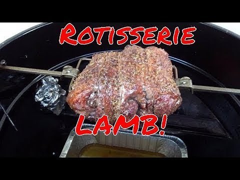 SDSBBQ - How to Cook Boneless Leg of Lamb on the Weber 22.5" Rotisserie