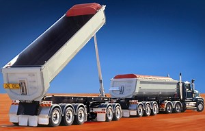 [Hot Item] Multi-Box Dump Trailer 5-8axle 80-160ton Two-Box Tandem Hydraulic End Tipper Trailer Side Tipper Mining Truck Semi-Trailer