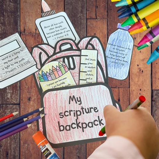 Scripture Backpack Craft for Kids – Printable Bible Activity With Scripture-filled Items | Sunday School, VBS, Homeschool Christian Craft - Etsy