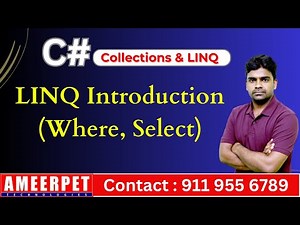 C# .Net | LINQ Introduction | Where and Select in LINQ | .Net Full stack training in Ameerpet