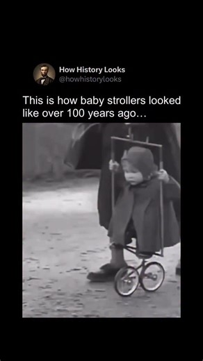 History Facts & Stories on Instagram: "About 100 years ago, some baby strollers were designed for toddlers to stand rather than sit or lie down, featuring a small platform or footboard where the child could stand upright while holding onto a metal or wooden rail. These “standing strollers” or “scooter-style prams” were usually simple, open structures with sturdy wheels and a low center of gravity so the child wouldn’t topple over. The handle for the adult was positioned behind the standing area,