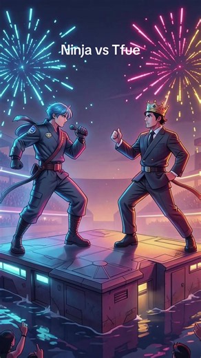 Blue Hair vs The King: Ninja vs Tfue Fortnite Showdown