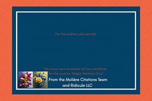 At Molière Citations we are a Service Disabled Veteran Owned Small Business *SDVOSB* we know and understand the hard work our service members have made for this great nation! We stand beside you - saying THANK YOU for the sacrifice each one of you has made, along with your families! | Molière Citations