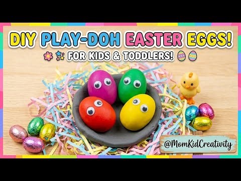 How to Make Colorful Playdough Easter Eggs! 🥚 🐣✨ Easy Holiday Crafts