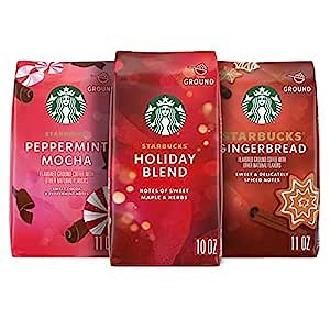 Starbucks Holiday Variety Pack Ground Coffee - Holiday Blends - 3 bags (11 oz)