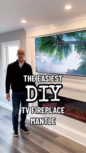 Don’t Make The Biggest Mistake When Installing a TV over Your Fireplace 🔥 Do this EASY DIY TV Mantle. You’ll be Amazed How It Turns Out. Plus You Can Customize It to Your Home’s Style. Follow us to see the TV Project From Start to Finish. #fireplace #tv #mantle #diy #reels | Interior Trend Inc.