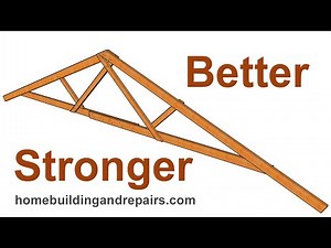 How To Build Roof Trusses Without Plywood Gussets or Gang Nail Connectors For Small Homes or Sheds