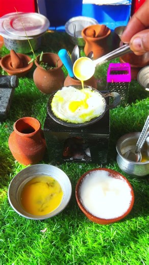 Miniature Egg Dosa 🥚 x Aasai Dosai Song 🎶 | Tiny Cooking Tamil