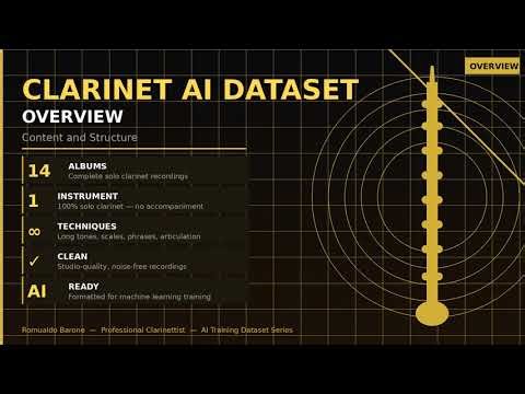 00 Clarinet Clarinet AI Dataset Overview – Content and Structure | Romualdo Barone